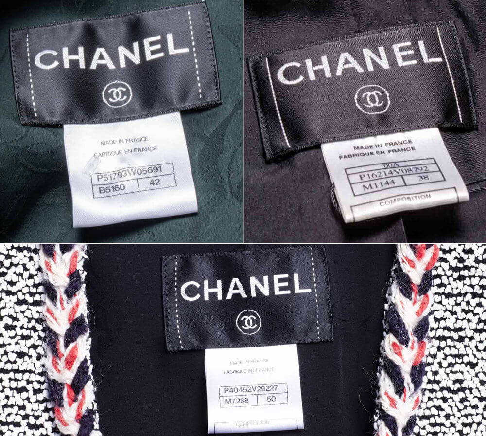 Authentic chanel clothing store label